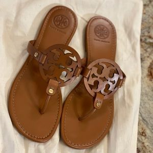 Tory Burch Brown Miller Flip Flops